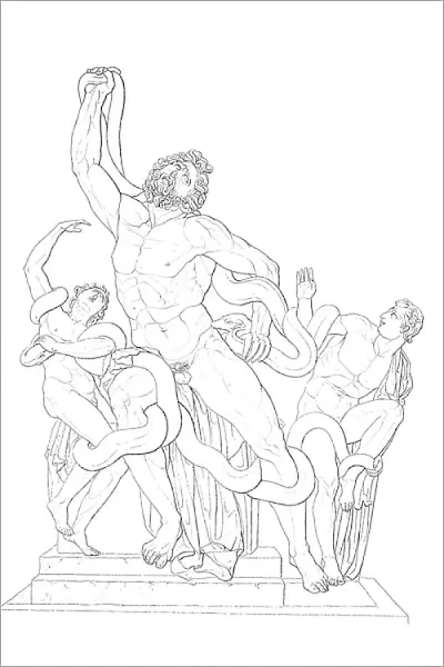 The statue of Laocoon and his sons, also called the Laocoon Group, Gruppo del Laocoonte