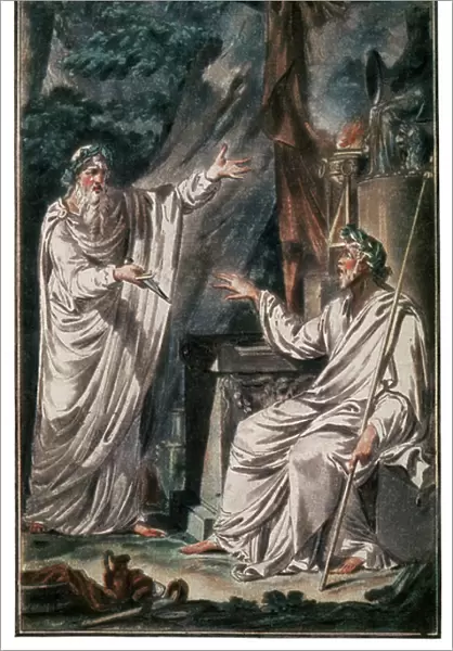 Celtic druids, c. 1790 (engraving)