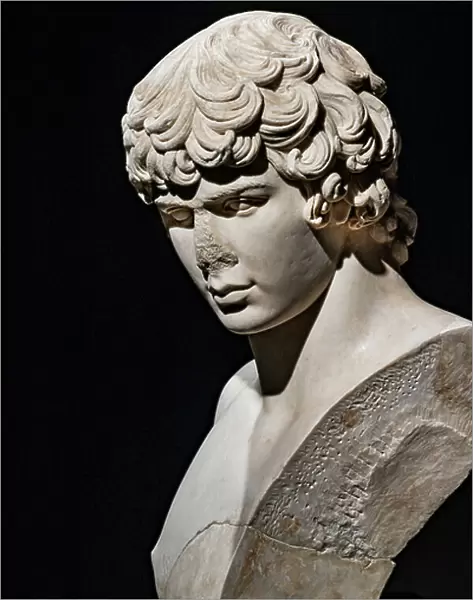 Bust of Antinous, 2nd century AD (marble)
