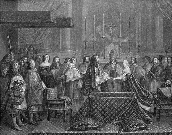Marriage of King Louis XIV to Maria Theresa, daughter of King Philip IV of Spain