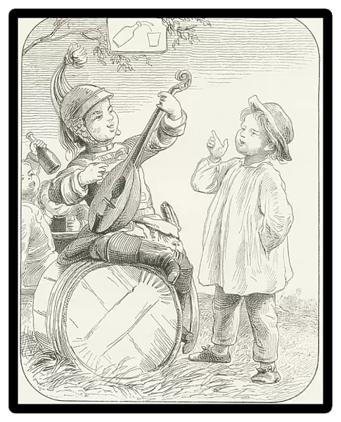 Malbrough for our defeats was sung like that. (verse 7), 1880 (engraving)