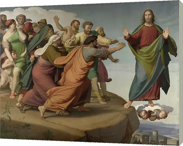 Christ Escapes the Pharisees (oil on canvas)