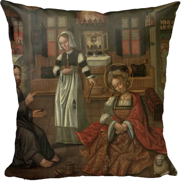 Christ in Bethany at the House of Martha and Mary (oil on panel)