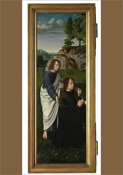 Left panel of the Baptism of Christ, c. 1502-08 (oil on panel)
