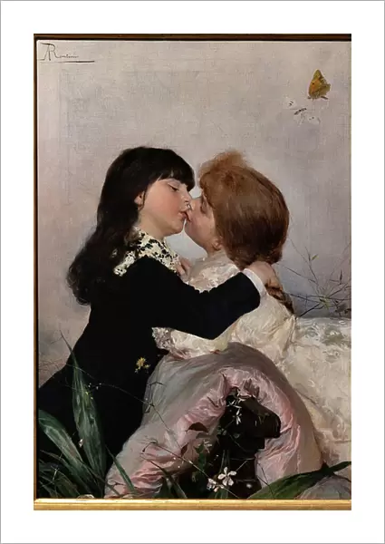 First Kiss, 1890 (oil on canvas)