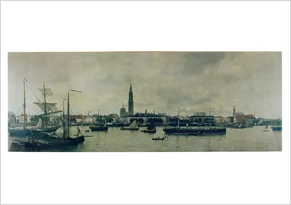 The Antwerp Waterfront (oil on canvas)