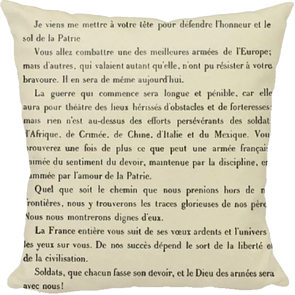 Proclamation by Napoleon III of France