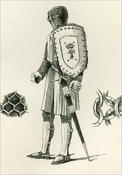 Examples of plate and chain armour dating from A. D. 1250, from The British Army: Its Origins, Progress and Equipment, published 1868