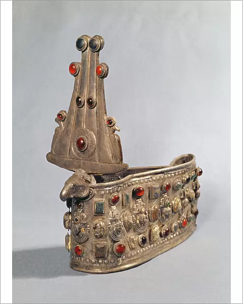 Royal crown, found in Ballana, Nubia, 3rd-4th century (silver & precious stones)