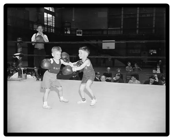 Navy Junior Boxing Championships, Maryland, USA, 1939 (b / w photo)