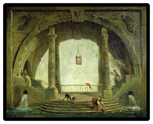 The Fountain (oil on panel)