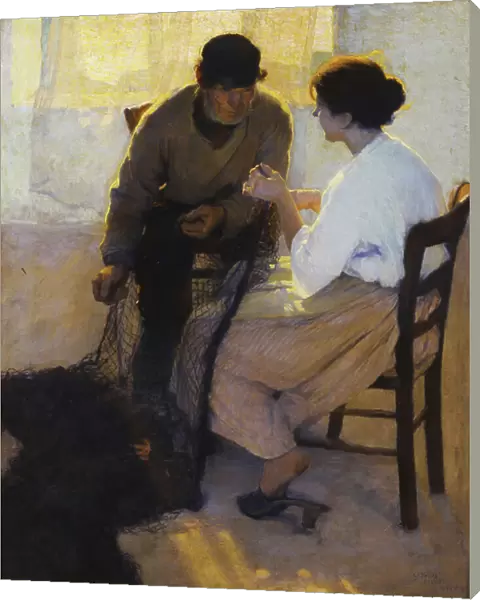 Mending the Net, 1892 (oil on canvas)