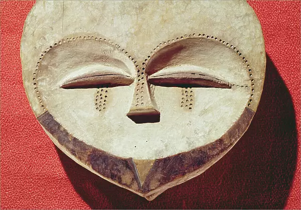 Janus mask, Kwele Population, Congo (painted wood)