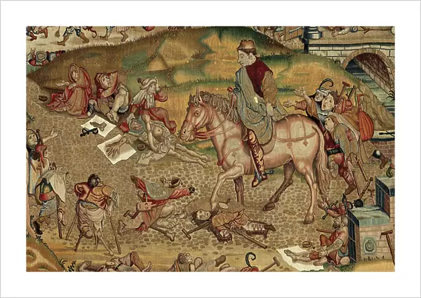 Tapestry inspired by the work of Hieronymus Bosch, c. 1560 (gold, silver, silk and wool)