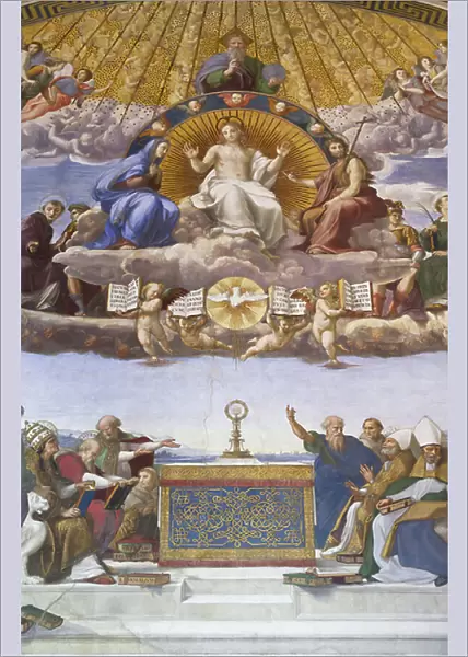 Detail of the Disputation of the Holy Sacrament, c. 1509-10 (fresco)