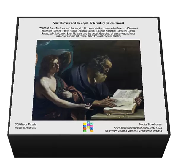 Saint Matthew and the angel, 17th century (oil on canvas)