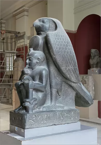 Statue of the young Ramesses II and the god Horus, from Tanis, Egyptian Museum, Cairo, Egypt