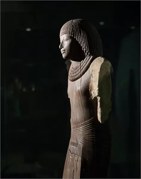 Statue of Thai, detail, 18th dynasty, from Saqqara (ebony)