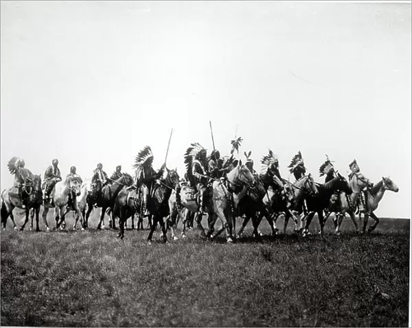 Brule War Party, 1907 (b&w photo)
