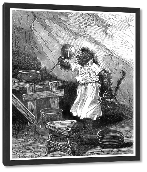 Illustration of the novel Ile Mysterieuse by Jules Verne, 1874 (engraving)