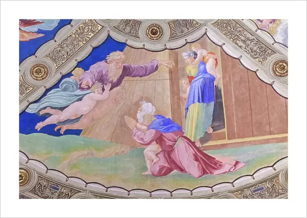Noah leaving the ark, ceiling of the stanza di Eliodoro, room of Heliodorus (fresco)