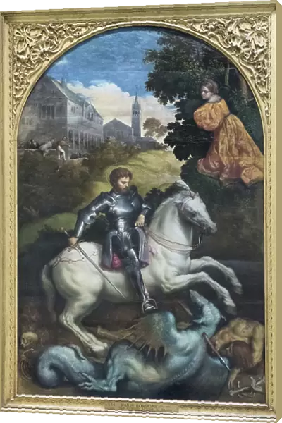 Saint George Killing the Dragon (oil on canvas)