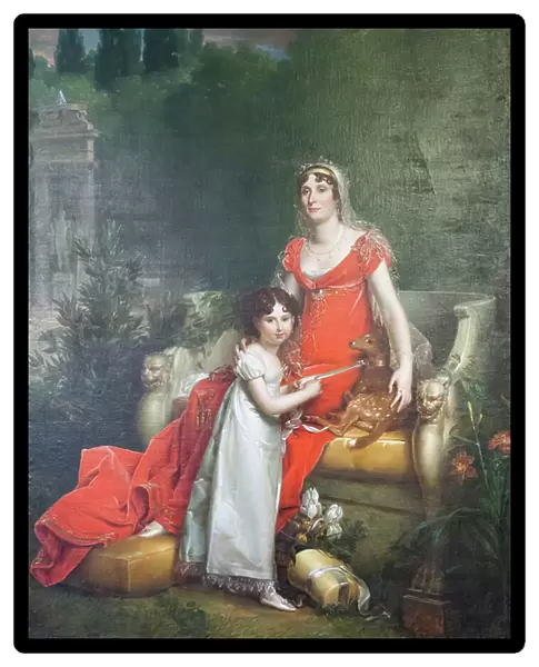 Elisa Bonaparte Baciocchi with her daughter Napoleona Elisa, 1811 (oil on canvas)