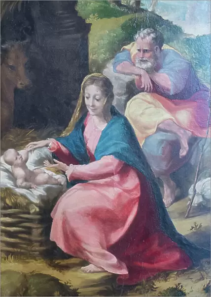 The nativity, 1527 circa, Michelangelo Anselmi (painting)