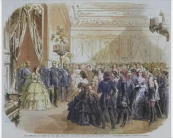The Emperor of Russia at the Ball given by the Count and Countess de Morny at St Petersburg (engraving)