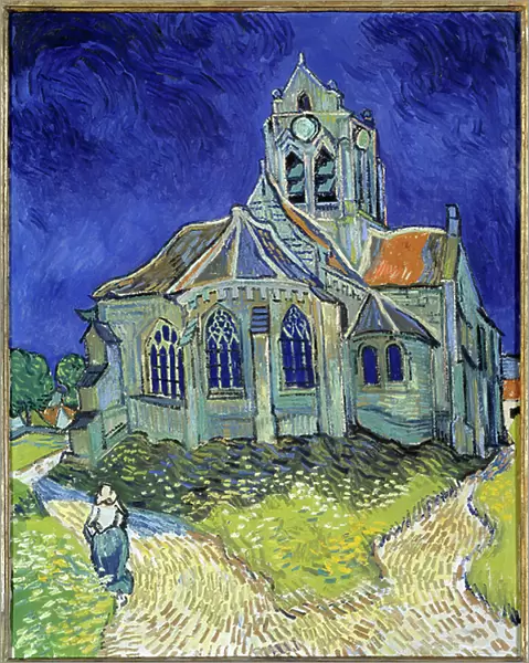 The church of Auvers-sur-Oise, 1890 (oil on canvas)