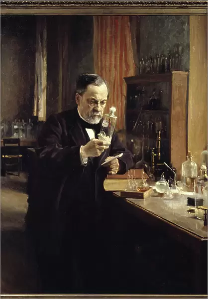 Portrait of Louis Pasteur in his laboratory, 1885 (oil on canvas)