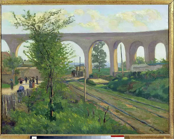 The aqueduct at Arcueil, railway line of Sceaux, 1874 (oil on canvas)