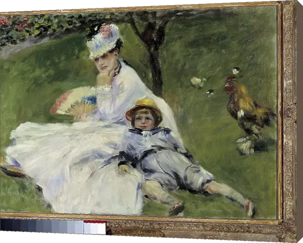 Madame Monet and her son, in the garden at Argenteuil, 1874 (oil on canvas)