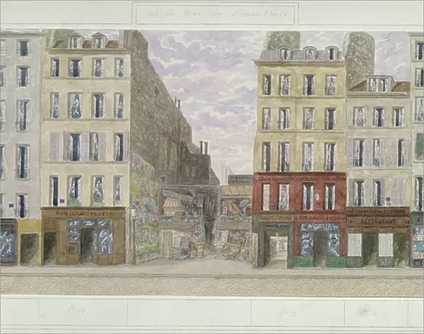 No. 8 to No. 16 rue du Four, Paris, France, 1893 (w / c on paper)