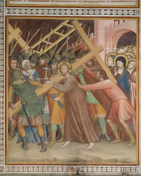 Scene from the New Testament: Carrying of the cross (fresco)
