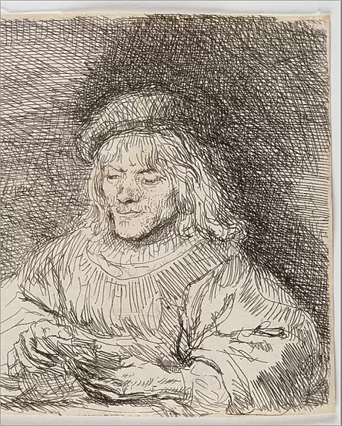 The Card Player, 1641 (Etching)