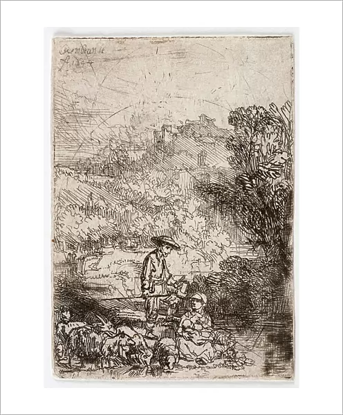 The Shepherd and his Family, 1644 (Etching)