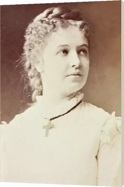 Portrait of Emma Albani, 1860s (b / w photo)