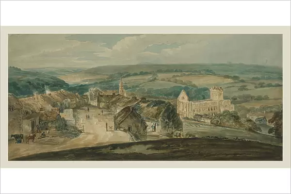 Jedburgh From A Height (w / c on paper)