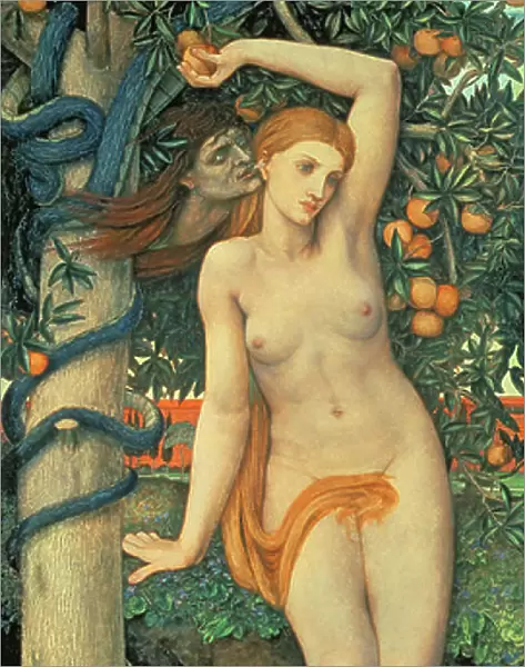 Eve Tempted, c. 1877 (tempera on panel)
