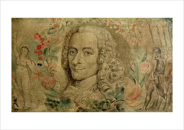 Francois Marie Arouet de Voltaire, c. 1800 (tempera on canvas)