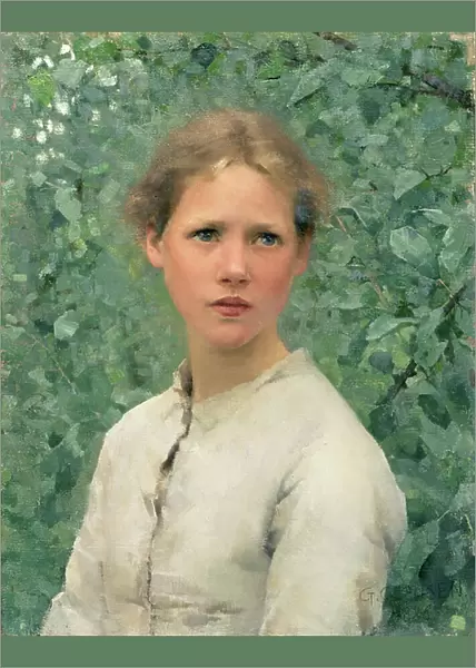 A Girl's Head, 1886 (oil on canvas)