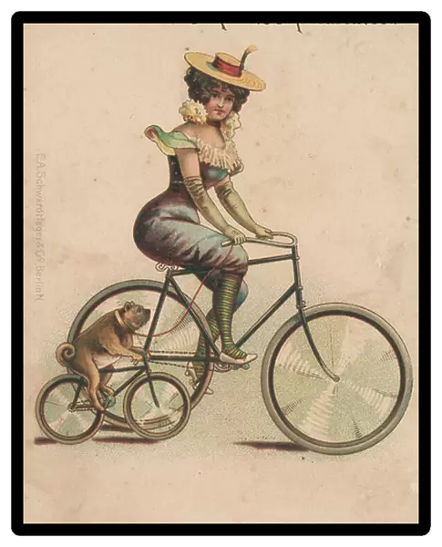 Card celebrating the turn of 1900 (colour litho)