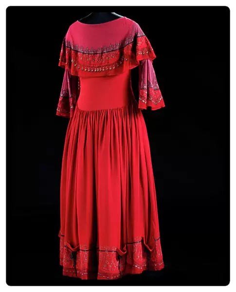 COSTUME: dress, Lanvin, Jeanne, France, Paris (place associated), c. 1923 (silk crepe, net)