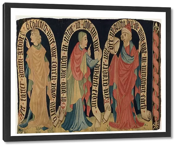 Tapestry fragment depicting Three Prophets, from Franconia (wool)