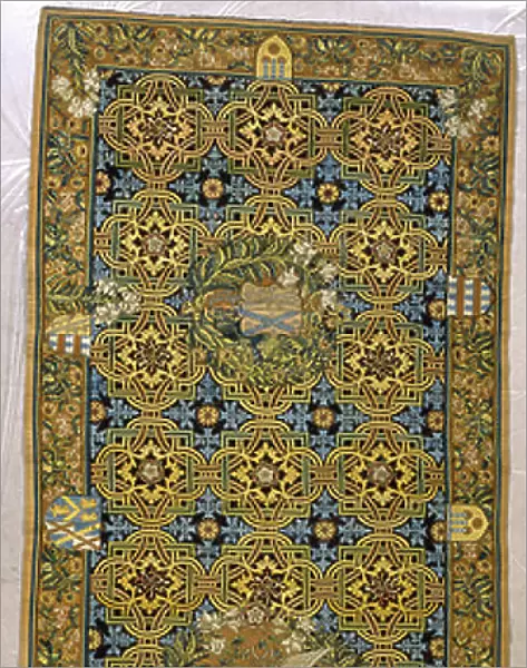 Tapestry, The Luttrell Table Carpet, 1520-38 (wool and wilk with gold and silver threads)