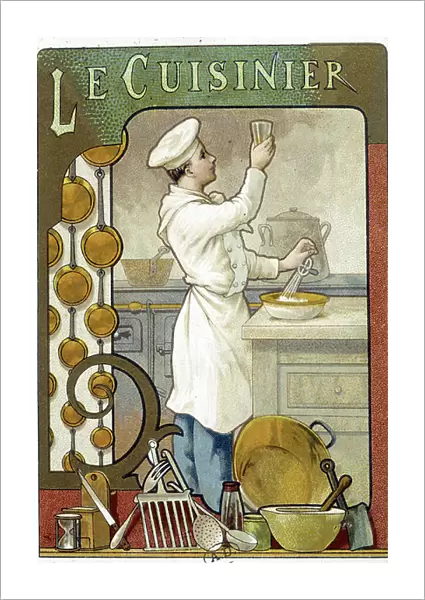 The cook - Chromolithography 1900