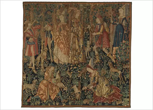 Tapestry depicting The Pheasant Hunt, possibly from Tournai, c. 1480 (wool & silk)