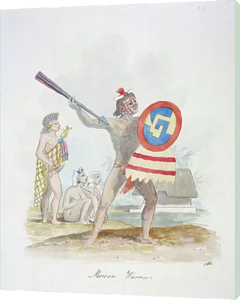Mexican warrior, c. 1843-50 (watercolour)