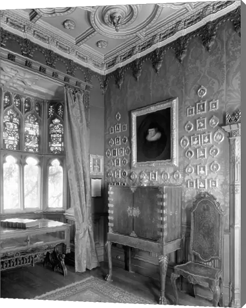 Katherine Parr's bedroom, Sudeley Castle, Gloucestershire, from Country Houses of the Cotswolds (b / w photo)